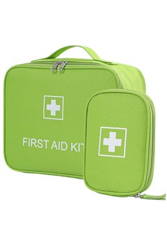 اشتري First Aid Kit Bags, 2 Pieces First Aid Bag Empty, Portable Travel Empty Medicine Bags, Medicine Storage Bag, Medical Bag for Emergencies, Medicine Pouch for Outdoor Camping Travel Work Bags (Green) في الامارات