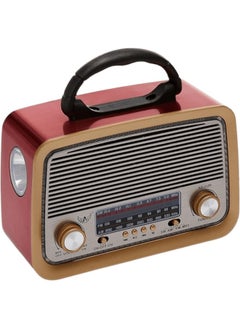 Buy Retro RadioYS-3199 Bluetooth Speaker With Flashlight & FM  (Red) in Saudi Arabia