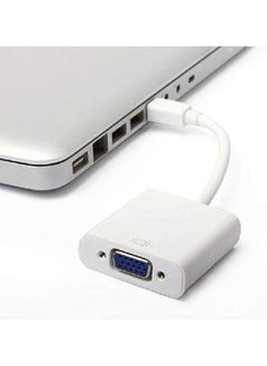 Buy Mini DisplayPort DP to VGA Cable Display Adapter for MacBook Pro, White in Egypt