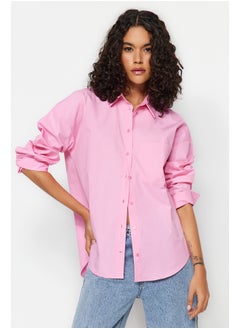 Buy Pink Pocket Oversize Woven Shirt TWOAW24GO00279 in Egypt