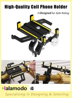 Buy Universal Motorcycle Cell Phone Mount, Bicycle Phone Holder, Full Display Phone Bike Holder, Handlebar Clamp, Metal Mobile Holder, for iPhone Samsung Most of Cell Phones in Saudi Arabia