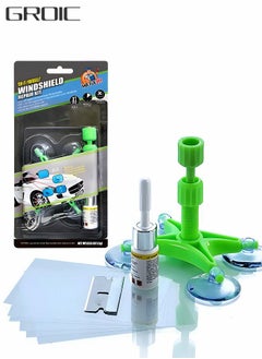 اشتري Windshield Repair Kit, Car Window Glass Repair Tool for Quick Fix Windshield Chips, Cracks, Bulls-Eye, Star-Shaped and Half-Moon Cracks, Windshield Crack Repair Kit,Automobile Repair Tools في السعودية