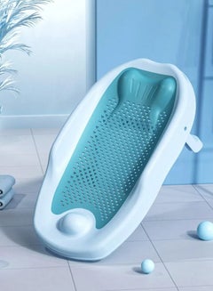 اشتري Soft Touch Baby Bath Support, Baby Waterproof Non-Slip Bath Support Tub Infant, 0-12 Months, Bath Net Newborn Baby Bath Tub Lying Support Bracket Bath Mat في السعودية