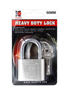 اشتري Heavy-Duty Security Padlock Long HA-1815, Weather-Resistant in Heavy Duty steel Lock 50 MM - Padlock  shackle with Keys for Sheds, Storage Unit, School, Gym Locker, Fence, Toolbox, Hasp Storage في الامارات