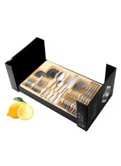 Buy 24-Piece Stainless Steel Cutlery Set Silver in Saudi Arabia