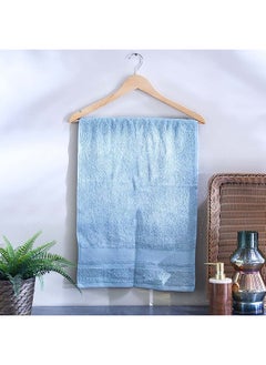 اشتري Danube Home Derby Hand Towel 100% Cotton Lightweight Everyday Use Face Towels Ultra Soft And Highly Absorbent For Bathroom Gym L 70 x W 40 Cm-Cloud Blue في الامارات