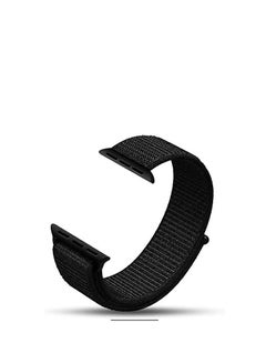 Buy Nylon Watch Bracelet   Compatible With Apple Watch 45mm Version 7 / 8  Black Color in Egypt