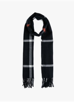 Buy Patterned Tasseled Scarf in UAE