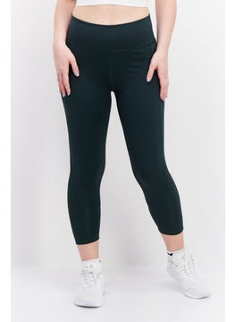 Buy Women Tight Fit Pull on Leggings, Green in UAE