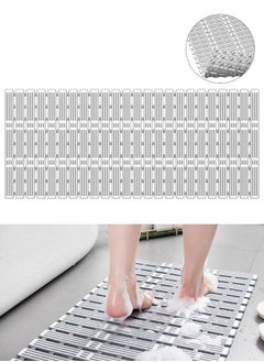 Buy Anti Slip Shower Mat With Suction Cups And Drain Holes For Bathroom,15.7x35.4inch in Saudi Arabia