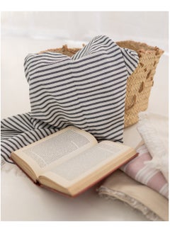 Buy Striped Throw black(90x200) in Egypt