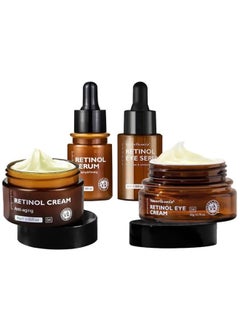 Buy Retinol Face Cream and Retinol Face Serum and Retinol Eye Cream and Retinol Eye Serum 4 pcs in Saudi Arabia