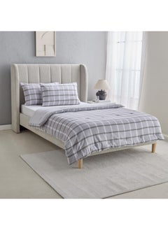 اشتري Snug Harbor 3-Piece Twin Cotton Flannel Comforter Set 220 x 160 cm في الامارات