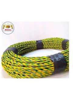 Buy SPEAKER CABLE TWISTED AUDIO SYSTEM CONNECT TWISTED BY 3 COLOR YELLOW GREEN & BLUE COLOR in UAE