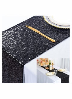 Buy Sequin Table Runner Glitter Fabric Table Linens Decorations for Holiday Wedding Birthday Outdoor Party Decor 12x72 inch in UAE