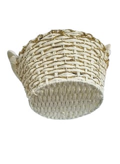 Buy Elegant porcelain serving basket with handles 28 x 13 cm in Saudi Arabia