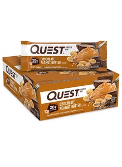 اشتري Quest Nutrition Chocolate Peanut Butter Bars 12 Count في الامارات