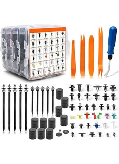 اشتري 1295PCS Bumper Retainer Clips Car, Car Push Retainer Clips, Plastic Fasteners Kit, Auto Fastener Clips With Clips Removal Tool, for GM Ford Toyota Honda Chevrolet BMW Benz Audi Nissan Mazda في السعودية