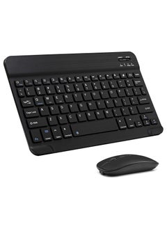 Buy Arabic and English Bluetooth Keyboard and Mouse Combo, Ultra-Slim Portable Compact Wireless Mouse Keyboard Set for IOS Android Windows Tablet Phone iPhone iPad Pro Air Mini in UAE