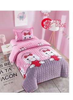 اشتري Compressed bed comforter set consisting of 3 pieces with children's drawings في السعودية