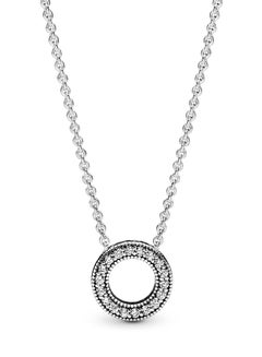 Buy Pandora Jewelry 925 Sterling Silver Cubic Zirconia Necklace in Saudi Arabia