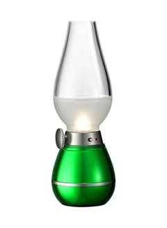 Buy Retro LED Usb Rechargeable Blow Light Desk Lamp (Green) in Egypt