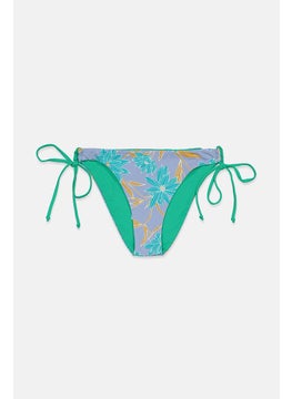 Buy Women 1 Pc Reversible Bikini Bottom, Green and Lilac in Saudi Arabia