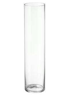 Buy Luxury Cylindrical Glass Flower Vase - 25 Cm, Elegant Design, 5 Cm Diameter, Perfect For Bouquets Or Standalone Decor, High Clarity And Finish, Durable And Easy To Clean, Ideal For Home And Office in Saudi Arabia