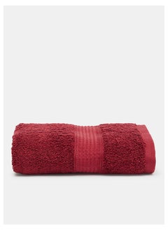 اشتري Feather Touch Hand Towel 580 GSM 100% Cotton Terry 50x90 cm -Luxury Feel Super Absorbent Quick Dry Red في الامارات