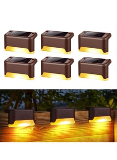 اشتري Fence Post Solar Lights, Weatherproof LED Deck Lights Solar Powered Outdoor Lights, Solar Deck Lights for Garden, Patio, Garden, Walkways, Patio Pool Stairs Step and Pathway (Warm White) في السعودية