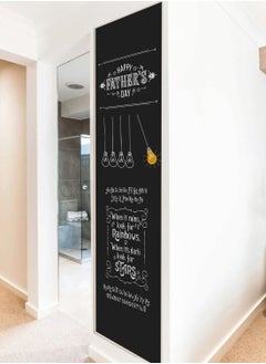 اشتري Chalkboard Paper, 1 Roll Blackboard Vinyl Removable Bulletin Wall Sticker Decals Self Adhesive Reusable Erasable Wallpaper for Kids Home Office (Black) في السعودية