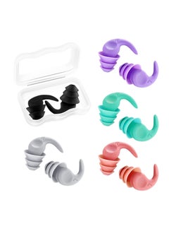 Buy 5 Pairs Sleeping Ear Plugs, Silicone Reusable Ear Plugs, for Noise Cancelling Swimming Concert Musician Shooting in UAE