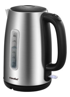 اشتري COMFEE' Stainless Steel Cordless Electric Kettle. 1500W Fast Boil with LED Light, Auto Shut-Off and Boil-Dry Protection. 1.7 Liter في الامارات