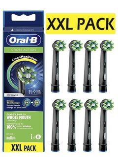 Buy 8-Piece Cross Action Replacement Head XXL Pack With Clean Maximiser Edition Powered by Braun Black in UAE