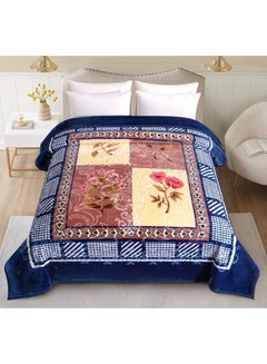 Buy Soft-touch blanket with distinctive drawings and engravings, winter blanket, 6 kg, size 240X220 cm in Saudi Arabia
