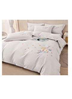 اشتري طقم لحاف Embrace King Comforter مكون من 6 قطع من القطن المصقول مقاس كينج، ملاءة سرير واحدة مثبتة 200 * 200 سم، لحاف واحد ثابت 220 * 240 سم، 4 قطع أغطية وسائد فائقة النعومة في الامارات