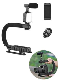 Buy Video Camera Stabilizer, U-Shape Portable Handle Handheld Vlog Bracket Stabilizer Kit Smartphone Holder Vlogging, Video DSLR Camera Camcorder in UAE