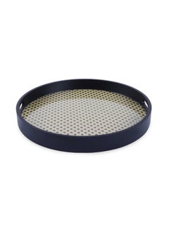 اشتري Hive Rattan Round Decor Tray D40x4.5cm - Beige في الامارات