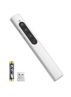 Buy Wireless PowerPoint Remote Controller Pen With USB Receiver White in UAE