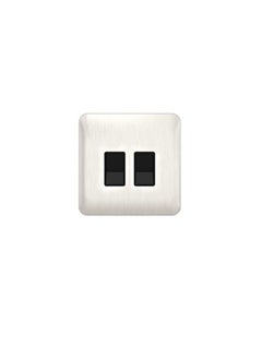 Buy Schneider Electric GGBL7072C6BSSS Lisse Data Socket - 2 Gang RJ45 Cat 6 Stainless Steel with Black Interior in UAE