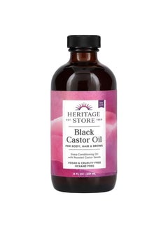 اشتري Heritage Store, Black Castor Oil, 8 fl oz (237 ml) في الامارات