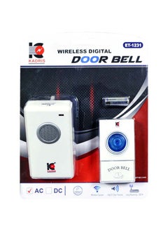 Buy Wireless Door Bell High and Clear Volume ET-1231 UK Plug -13A with 100 Meter Range with Batery in UAE