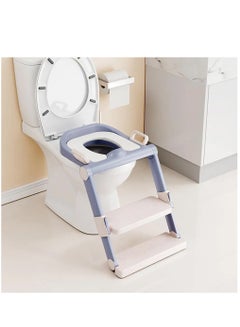 Buy Potty Training Seat, Folding Baby Potty Chair with Non-Slip Step Stool Ladder and Soft Cushion, Children's Toilet Seat for Toddler Boys Girls (Purple) in Saudi Arabia