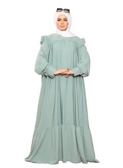 Buy Abaya material crepe royal, one size, can be worn up to 150 kilos for women in Egypt