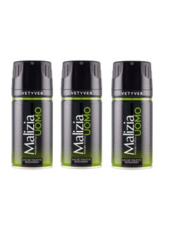 اشتري Malizia Uomo Deo Vetyver Body Spray 150 ml (Pack of 3) 3X150ml في الامارات
