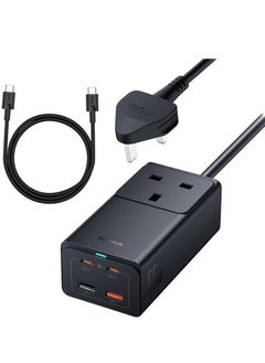 اشتري سلك تمديد شاحن USB C بقدرة 1200J PD 65 وات مع 1 منافذ تيار متردد و2 USB-C، 2 USB-A، شحن سريع لأجهزة MacBook، وأجهزة الكمبيوتر المحمولة، وiPhone، وSamsung، وiPad (يتضمن كابل 100W Type C) 3250W في الامارات