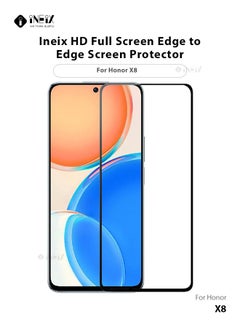 Buy Full Screen Edge to Edge Screen Protector  For Honor X8 Black/Clear in Saudi Arabia