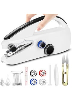 Buy Handheld Sewing Machine, Mini Sewing Machine, Battery Operated Stitching Machine with USB Cable, Easy to Use and Fast Stitch Electric Sewing Machine for Beginners, Suitable for DIY, Home, Travel in UAE