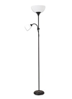 اشتري Floor Reading Lamp, Led Light Source, White Lampshade, Modern Home Decor Lamp for Library/Bedroom/Living Room في السعودية