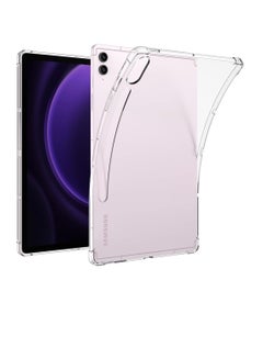 Buy Transparent Case Compatible with Samsung Galaxy Tab S9+ Plus/Galaxy Tab S9 FE+ Plus 12.4 Inch 2023, Ultra Thin Silicone Shockproof Back Shell HD Transparent TPU Protective Cover - Clear in Egypt